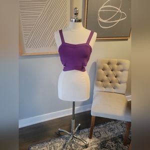 Purple bandage crop top